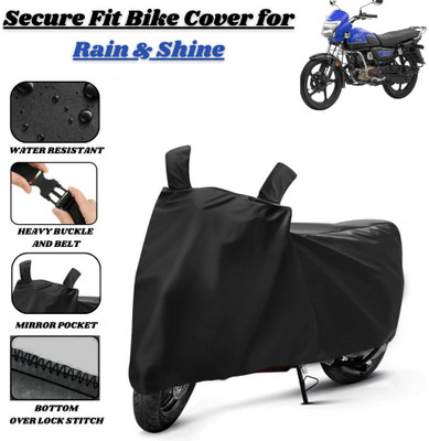 Delphinium Waterproof Two Wheeler Cover for TVS(Radeon, Black)