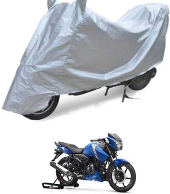 THE REAL ARV Waterproof Two Wheeler Cover for TVS(Apache, Silver)