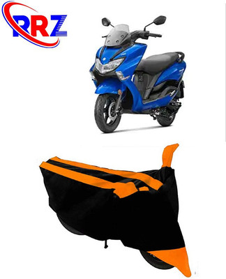 RRZ Waterproof Two Wheeler Cover for Suzuki(Burgman Street, Black, Orange)