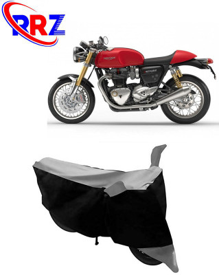 RRZ Waterproof Two Wheeler Cover for Triumph(Thruxton 1200 R, Black, Grey)