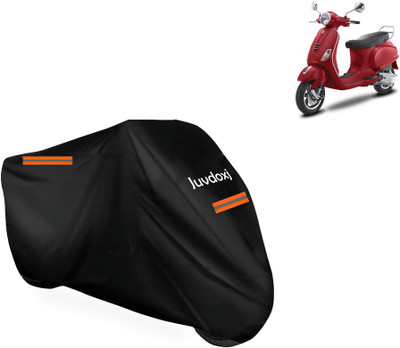 Juvdoxj Waterproof Two Wheeler Cover for Vespa(Vespa VXL, Black)