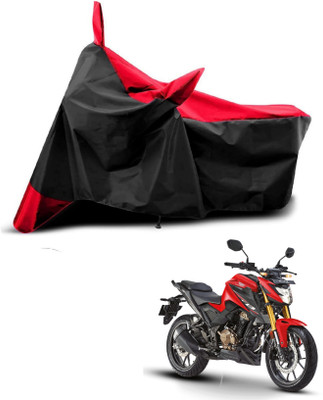 KEDIT Two Wheeler Cover for Honda(CB 400, Red, Black)