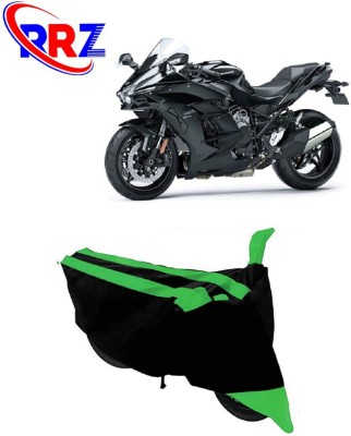 RRZ Waterproof Two Wheeler Cover for Kawasaki(Ninja H2, Black, Green)