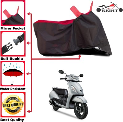 AASHTIK MART Two Wheeler Cover for TVS(Jupiter 125, Red, Black)