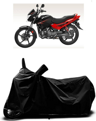 Mdstar Waterproof Two Wheeler Cover for Hero(Glamour Blaze, Black)