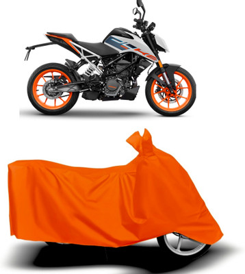 BigFly Waterproof Two Wheeler Cover for KTM(125 Duke, Orange)
