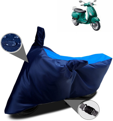 DeepShakshi AUTOMOTIVE Waterproof Two Wheeler Cover for Vespa(Vespa VXL, Blue)