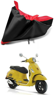 AutoGalaxy Waterproof Two Wheeler Cover for Piaggio(Vespa VXL 150, Red, Black)