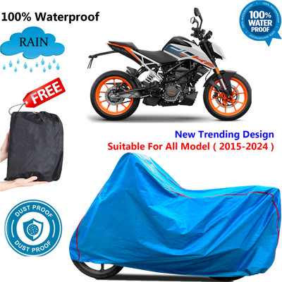 OliverX Waterproof Two Wheeler Cover for KTM(125 Duke, Blue)