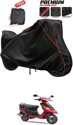 DeepShakshi AUTOMOTIVE Two Wheeler Cover for TVS(Scooty Pep+, Black)