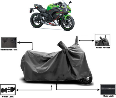 Amexride Two Wheeler Cover for Kawasaki(Ninja 650, Grey)