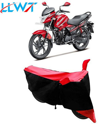 KPIND Waterproof Two Wheeler Cover for Hero(Glamour i3s, Black, Red)