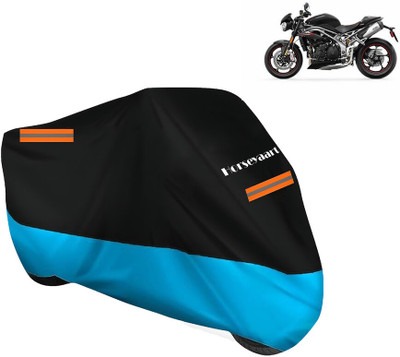 Horseyaart Waterproof Two Wheeler Cover for Triumph(Speed Triple, Blue)