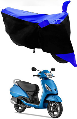 MMSSTAR Waterproof Two Wheeler Cover for TVS(Jupiter, Blue, Black)