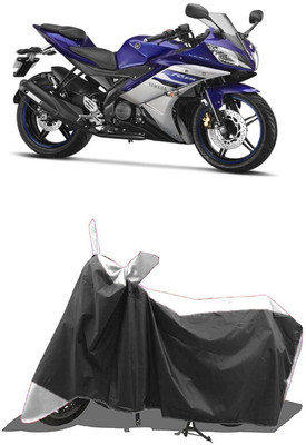 SUGASHRI Waterproof Two Wheeler Cover for Yamaha(YZF-R15 V2 BS6, White, Black)