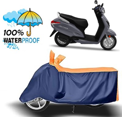 ROYAL AUTO MART Waterproof Two Wheeler Cover for Honda(Activa 6G, Blue, Orange)