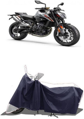 RAAMKM Two Wheeler Cover for Hero, Honda, Bajaj, TVS, Yamaha(Pulsar 180NS BS6, White, Black)