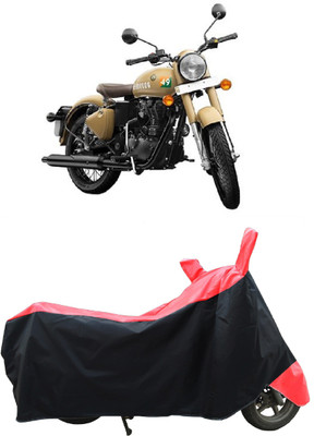Coxtor Two Wheeler Cover for Royal Enfield(Classic 350 Signals, Red)
