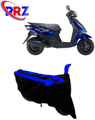 RRZ Waterproof Two Wheeler Cover for Suzuki(Let's, Black, Blue)