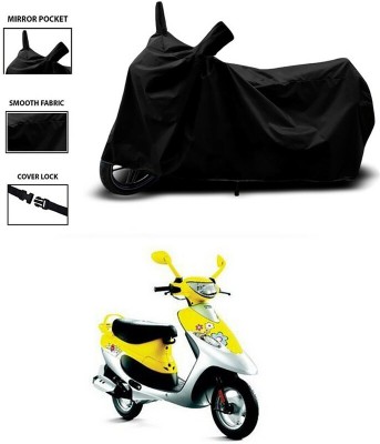 Ascension Two Wheeler Cover for TVS(Scooty Pep Plus, Black)