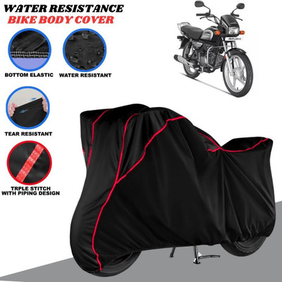 SRP PRODUCT Waterproof Two Wheeler Cover for Hero(Splendor Plus, Black, Red)