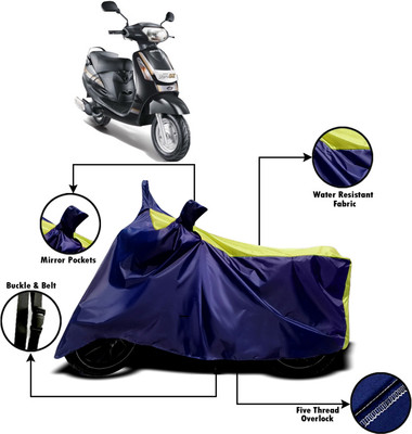 AUCTIMO Two Wheeler Cover for Mahindra(Duro DZ, Multicolor)