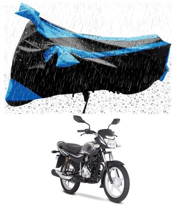 Furious3D Two Wheeler Cover for Bajaj(Platina 100, Blue, Black)