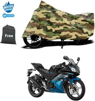 CODOKI Waterproof Two Wheeler Cover for Yamaha(YZF R15 Ver 2.0, Multicolor)