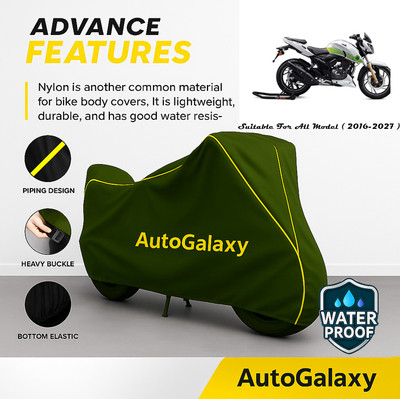 AutoGalaxy Waterproof Two Wheeler Cover for TVS(Apache RTR 200 Fi E100, Green)