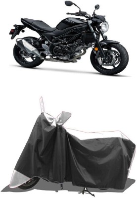 SUGASHRI Waterproof Two Wheeler Cover for Suzuki(SV 650 BS6, White, Black)