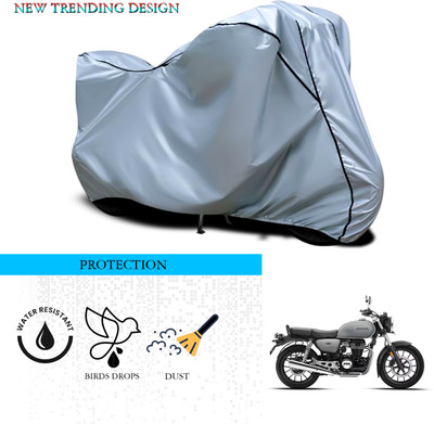 ANTHUB Waterproof Two Wheeler Cover for Honda(Hness CB350, Silver)