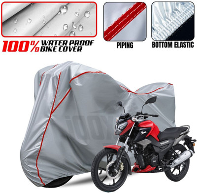 xodi Waterproof Two Wheeler Cover for TVS(Raider, Silver, Red)