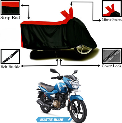 DeepShakshi AUTOMOTIVE Two Wheeler Cover for TVS(Victor, Red, Black)