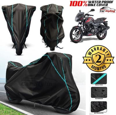 Car Styling Waterproof Two Wheeler Cover for Bajaj(Pulsar, Black)