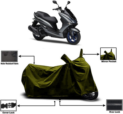 Amexride Two Wheeler Cover for Yamaha(Majesty S 155 maxi BS6, Green)