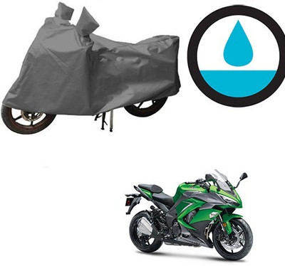 DeepShakshi AUTOMOTIVE Waterproof Two Wheeler Cover for Kawasaki(Ninja 1000, Grey)