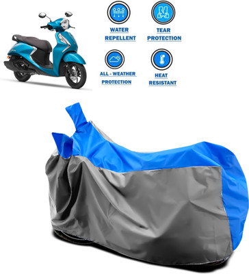 CODOKI Waterproof Two Wheeler Cover for Yamaha(Fascino 125 FI, Grey)