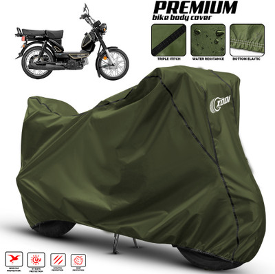 xodi Waterproof Two Wheeler Cover for TVS(XL 100 Heavy Duty, Green, Black)