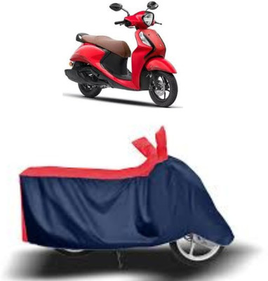 Mdstar Waterproof Two Wheeler Cover for Yamaha(Fascino, Red, Blue)