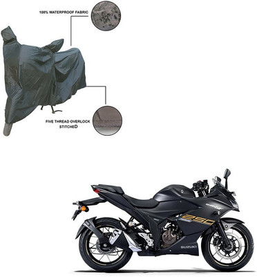 Furnish Flow Two Wheeler Cover for Suzuki(Gixxer SF 250, Grey)