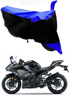 Genipap Two Wheeler Cover for Kawasaki(Ninja 400, Blue, Black)