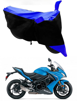 Mdstar Waterproof Two Wheeler Cover for Suzuki(GSX S1000F, Blue, Black)