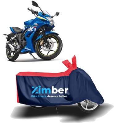 ZIMBER Two Wheeler Cover for Suzuki(Gixxer SF, Red, Blue)