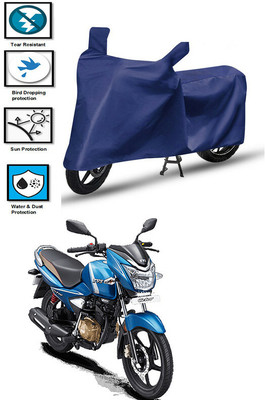 Mdstar Waterproof Two Wheeler Cover for TVS(Victor Premium, Blue)