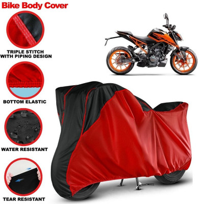 Grizzly Two Wheeler Cover for KTM(200 Duke, Black, Red)