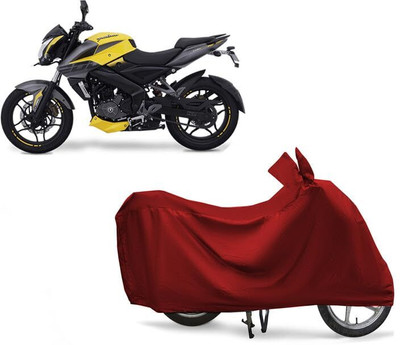 KEDIT Two Wheeler Cover for Bajaj(Pulsar NS 200, Maroon)