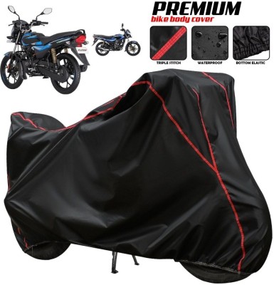 xodi Two Wheeler Cover for Bajaj(Platina 100 DTS-i, Black, Red, Multicolor)