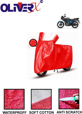 OliverX Waterproof Two Wheeler Cover for Hero(Glamour i3s BS6, Red)