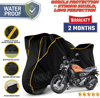 POLYMAXX Waterproof Two Wheeler Cover for Yamaha(FZ, Black, Yellow)