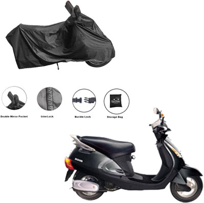 RiderShine Waterproof Two Wheeler Cover for Kinetic(Nova EX, Black)